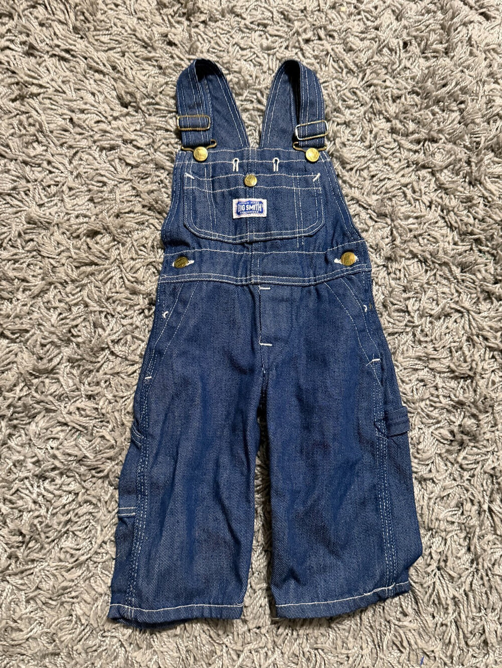 Vintage Big Smith Kids  Bib Overalls Size 9-12 Months Made in USA